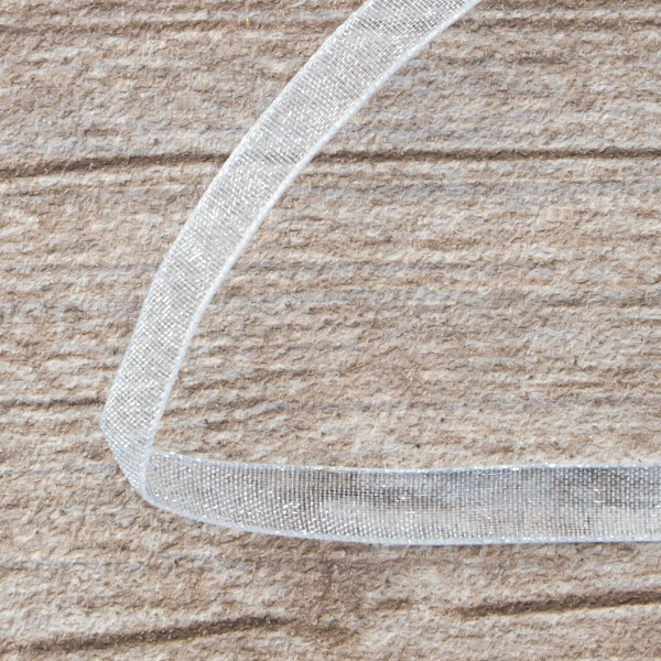 Лента органза SAFISA мини-рулон, 7 мм, 4,5 м, цвет 04, голубой светлый. Арт P00520-7мм-04           