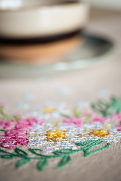 Набор для вышивания скатерти "Весенние цветы" . Арт PN-0190850