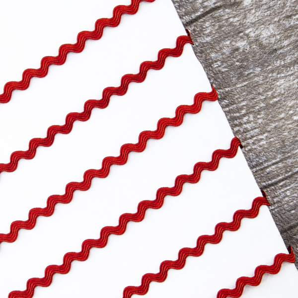 Тесьма PEGA тип вьюнчик, красный, 5,1 мм. Арт 841510417A7501