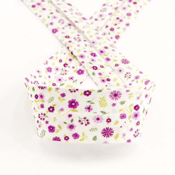 Косая бейка с рисунком SAFISA, арт.6626, 30 мм, 20 м, цвет 01. Арт 6626-30мм-01