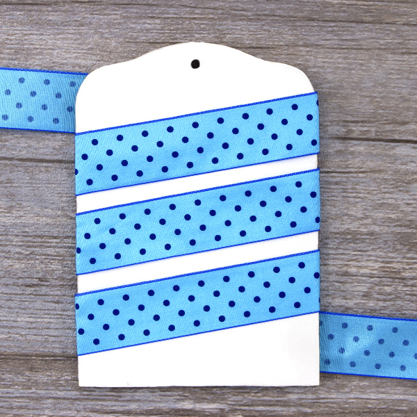 Лента с рисунком SAFISA, 25 мм, 15 м, цвет 16, бирюзовый. Арт 25314-25мм-16