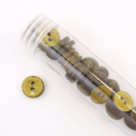 Пуговицы CONCEPT, размер 18, кокос,  цвет COL.12 желто-зеленый. Арт 1919H-018-COL.12