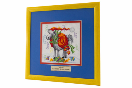 Вышитая картина "Доставка подарков". Арт Модель 01.033.18