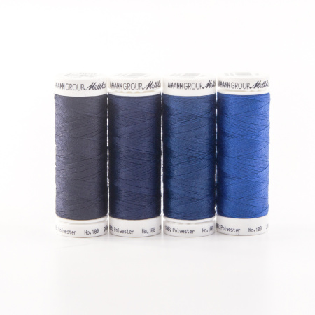 Набор с нитками Seralon в подарочной упаковке, 4 катушки. Арт SE4NAVY-KIT