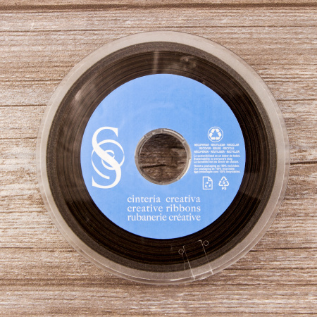 Косая бейка хлопок/полиэстер 20 мм, 25 м, цвет 17, темно-коричневый. Арт 6120-20мм-17            