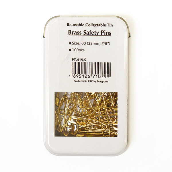 Булавки - английские безопастные в жестянной коробочке. Арт PT.419.S