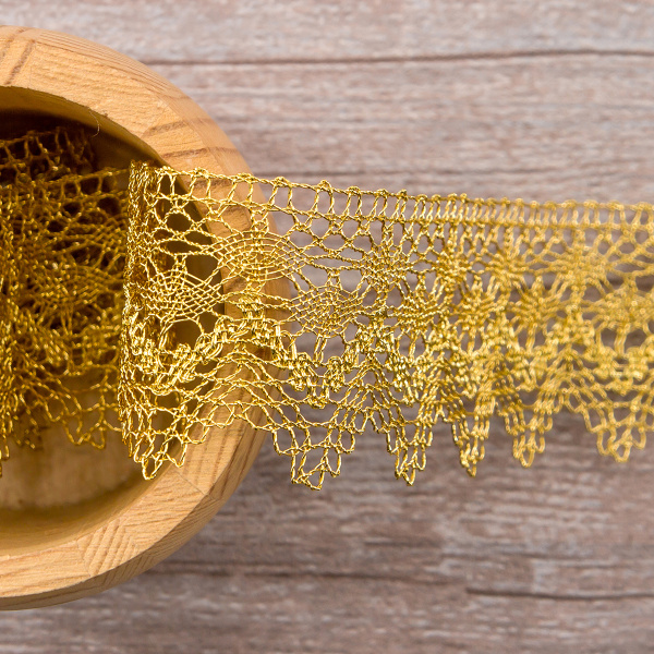 Кружево, 42 мм, золотой. Арт 3206/28