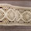 Мерсеризованное хлопковое кружево, 95 мм, цвет небелёный. Арт 1104/L1                 
