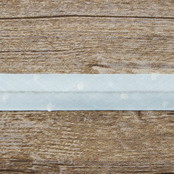 Косая бейка хлопок, 20 мм, 20 м, цвет 04, цвет светло-голубой. Арт 6552-20мм-04