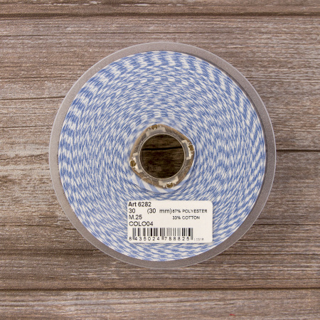 Косая бейка с рисунком SAFISA, арт.6282, 30 мм, 25 м, цвет 04. Арт 6282-30мм-04