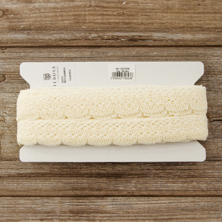 Кружево-вышивка на тюле, 20 мм. Арт 42273/58