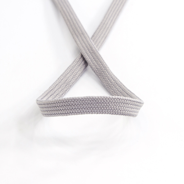 Шнур PEGA плоский, полиэстровый, цвет серый, 10 мм. Арт 842580140L1006