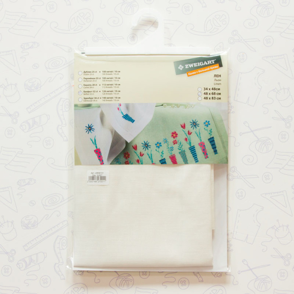 Канва в упаковке Belfast 32 ct, 48 х 68 см, цвет №101. Арт н3609/101                