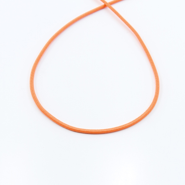 Резинка шляпная SAFISA, 1,5 мм, 25 м, цвет 202 неоновый оранжевый. Арт 4730-1,5мм-202