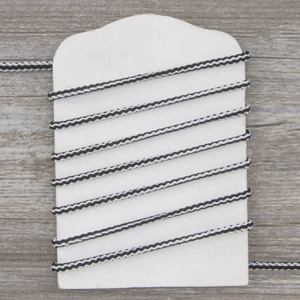 Шнуры PEGA плетеный, цвет черно-белый, 5 мм. Арт 844915700DP003          