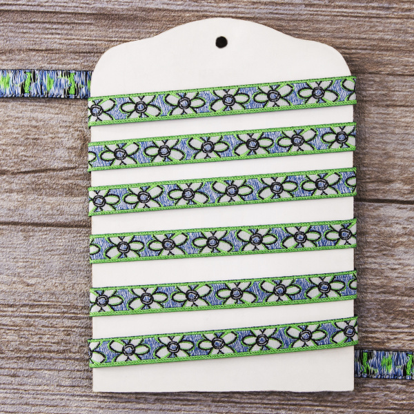 Лента жаккард SAFISA, 10 мм, 15 м, цвет 02. Арт 9103-10мм-02            