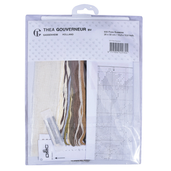 Набор для вышивания "Длинношерстная кошка", канва лён 24 ct. Арт 930