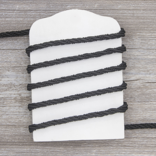 Шнур витой PEGA, черный, 6 мм. Арт 845210460A7001XB11