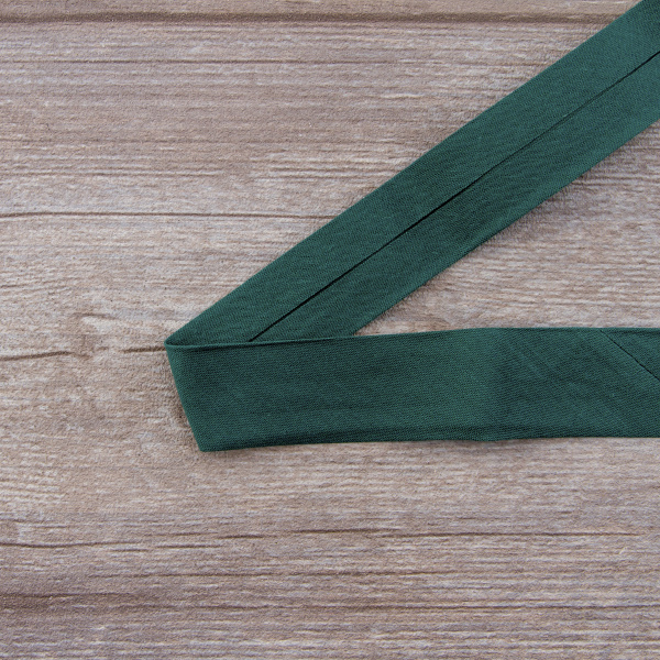 Косая бейка хлопок/полиэстер на блистере, 30 мм, 2,5 м, цвет 43, темно-зеленый. Арт P06120-30мм-43          