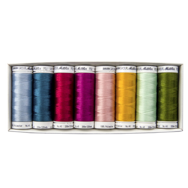 Набор с нитками Poly Sheen  в подарочной упаковке, 8 катушек. Арт PS8Modern-Kit