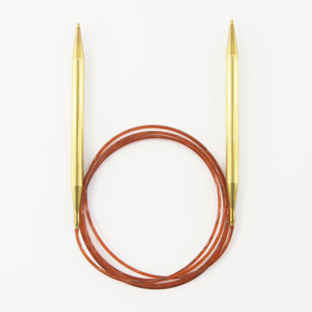 Спицы круговые позолоченные с удлиненным кончиком, №8, 150 см. Арт 755-7/8-150