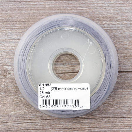 Шнур атласный SAFISA 2 мм, 25 м, цвет 68, темно-серый. Арт 462-68                  