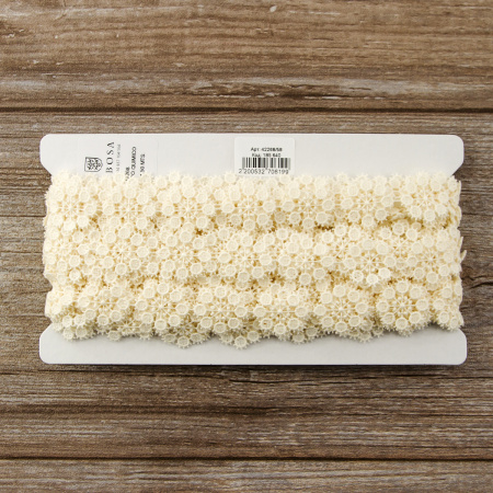 Кружево-вышивка на тюле, 15 мм. Арт 42268/58