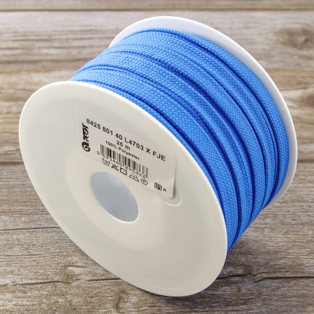Шнур PEGA плоский, полиэстровый, цвет голубой, 10 мм. Арт 842580140L4703