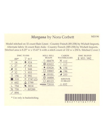 Схема для вышивания MIRABILIA "Моргана". Арт MD196