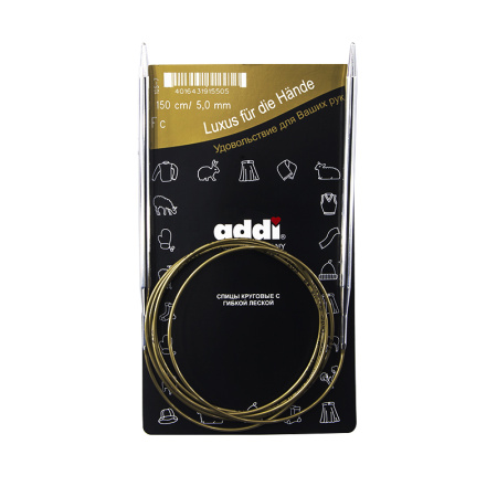 Спицы, круговые, супергладкие, addiClassic №5, 150 см. Арт 105-7/5-150