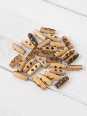 Пуговица-клевант (бочонок) CONCEPT Button of Olive Wood, размер 40, дерево, цвет натуральный. Арт 1310X-040-COL.NAT