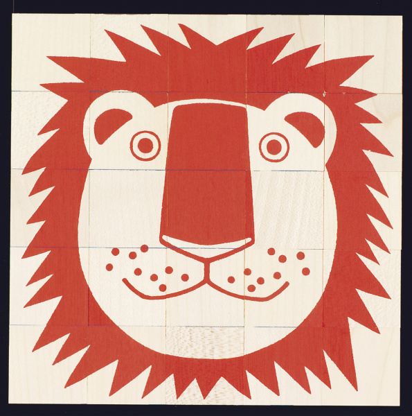 Мозаика из кубиков дизайнерская NAEF BASIC "Animal Puzzle" 3+, натуральное дерево, 25 деталей. Арт 9205