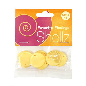 Подвеска "Shellz" Yellow Round River Shell Dangles. Арт 1850 00041              