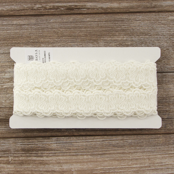 Кружево-вышивка на тюле, 20 мм. Арт 42176/00