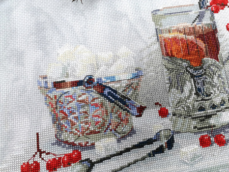 Набор для вышивания  "Чай с калиной". Арт 04.009.21