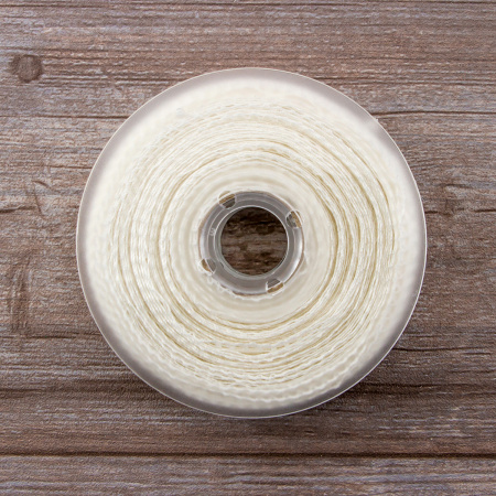 Мерсеризованное хлопковое кружево, 20 мм, цвет белый. Арт 1524/01                 