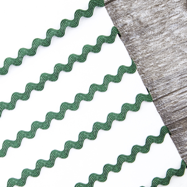 Тесьма PEGA тип вьюнчик, темно-зеленый, 6,4 мм. Арт 841510421A7801