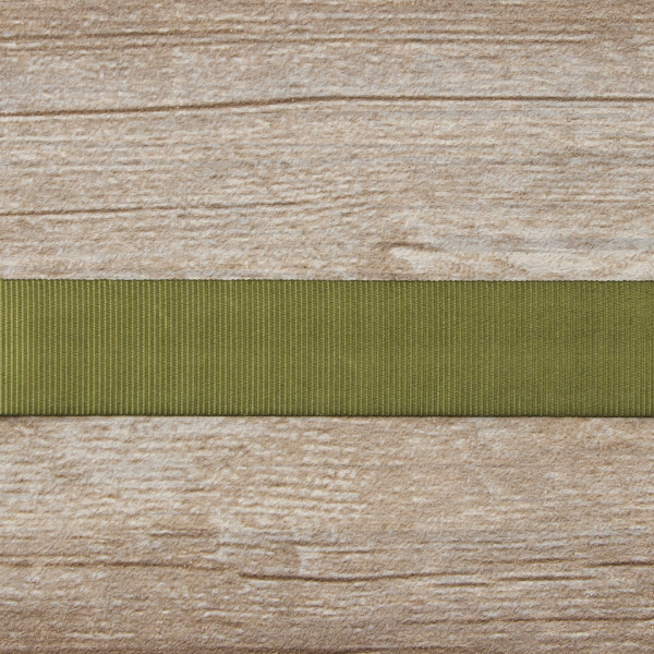 Лента репсовая SAFISA, 25 мм, 25 м, цвет 26  хаки темный. Арт 350-25мм-26