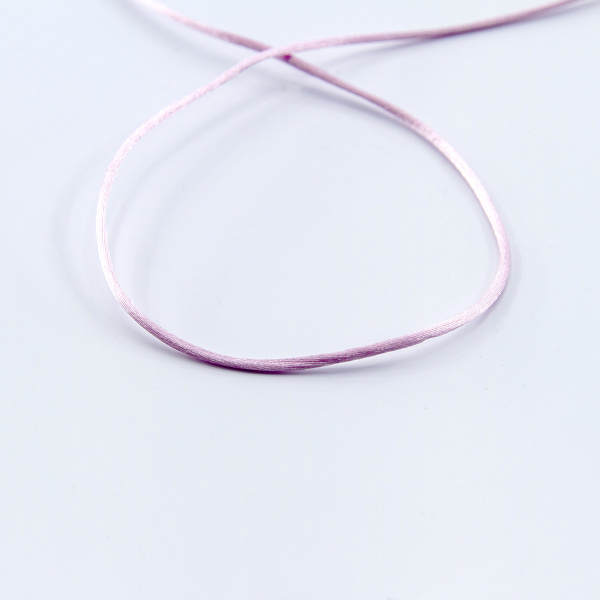 Шнур атласный мини-рулон, 1,5 мм, 4,5 м, цвет 05, розовый. Арт P00470-1,5мм-05         