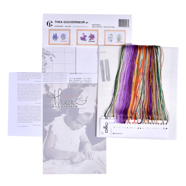 Набор для вышивания "Группа крокусы", канва лён 36 ct. Арт 444                     