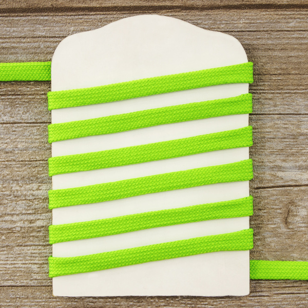 Шнур PEGA плоский, полиэстровый, цвет ярко-зеленый, 10 мм. Арт 842580140L1805