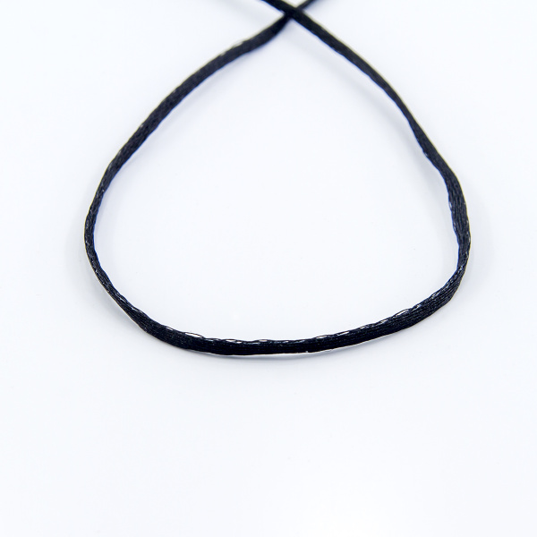 Шнур атласный SAFISA 1,5 мм, 25 м, цвет 01, черный. Арт 470-01                  