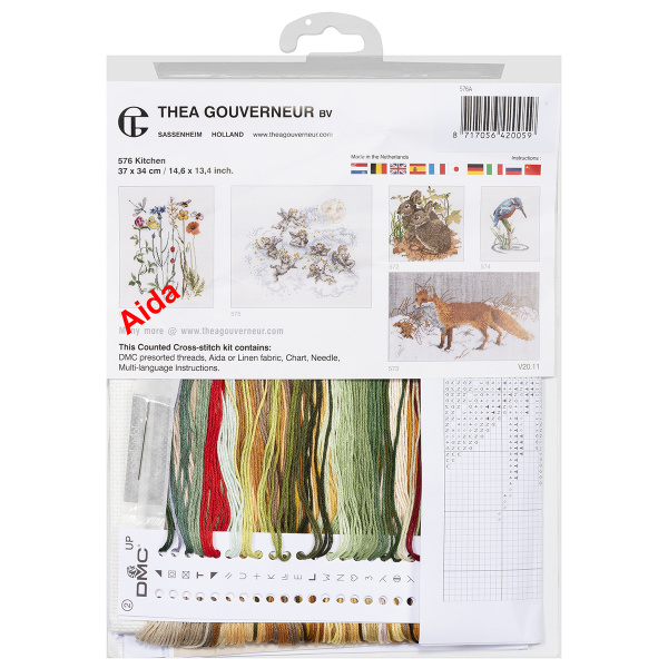 Набор для вышивания "Кухня", канва Aida 14 ct. Арт 576A