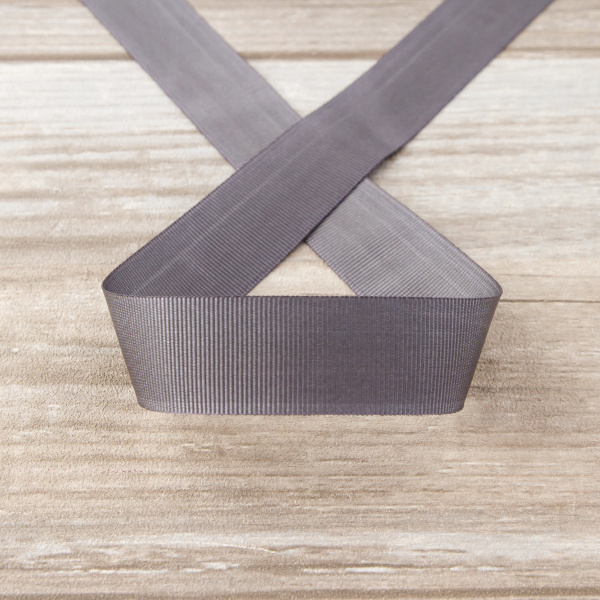 Лента репсовая SAFISA 25 мм, 25 м, цвет 68, темно-серый. Арт 350-25мм-68             