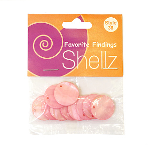 Подвеска "Shellz" Pink Round River Shell Dangles