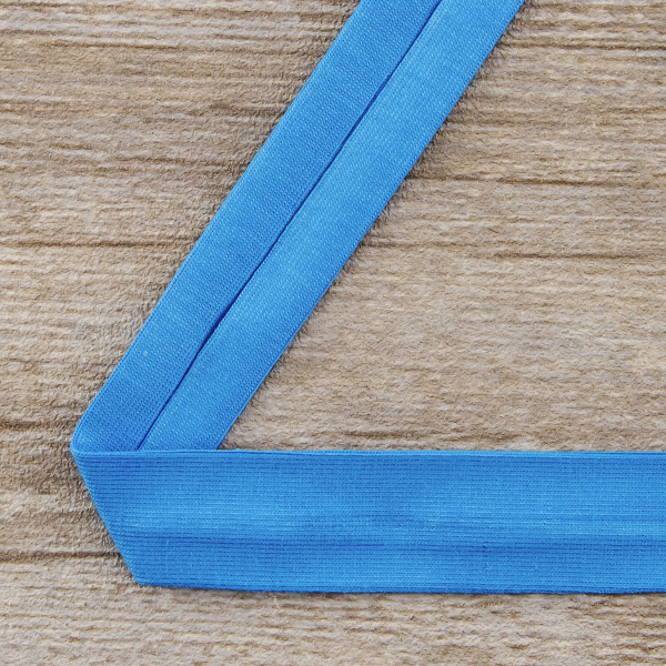 Косая бейка хлопок, 20 мм, 20 м, цвет 16, бирюзовый. Арт 6598-20мм-16