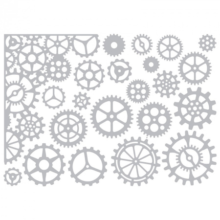 Набор ножей для вырубки Sizzix® Thinlits™ Die Set Set 22PK - Gearhead by Tim Holtz®. Арт 661184