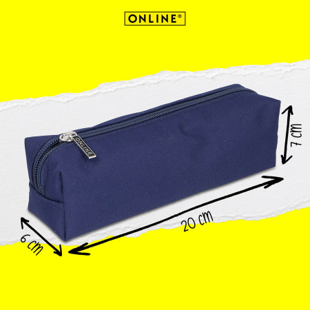Пенал для ручек "Schlamperetui Fresh 3D" на молнии, 22 х 7 х 7 см, текстильный, цвет синий. Арт 07921/6