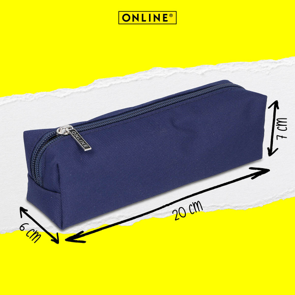 Пенал для ручек "Schlamperetui Fresh 3D" на молнии, 22 х 7 х 7 см, текстильный, цвет синий. Арт 07921/6