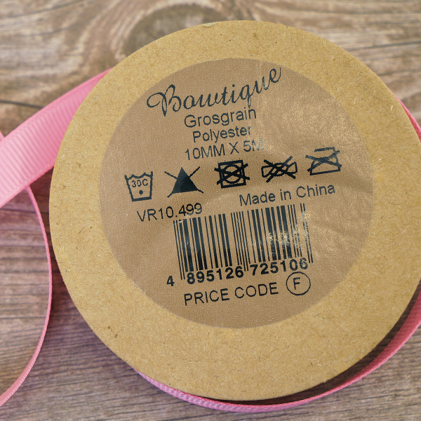 Лента репсовая на картонной катушке "Точечки". Арт VR10.499